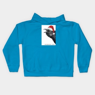 Holiday Santa Crow Kids Hoodie